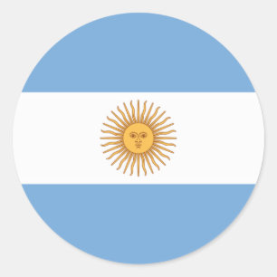 Pegatina Redonda Bandera de Argentina