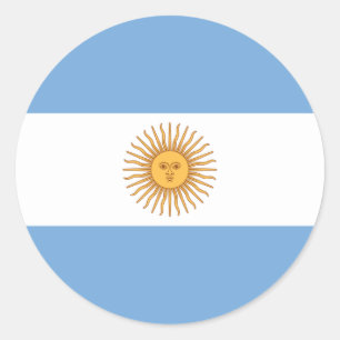 Pegatina Redonda Bandera de Argentina