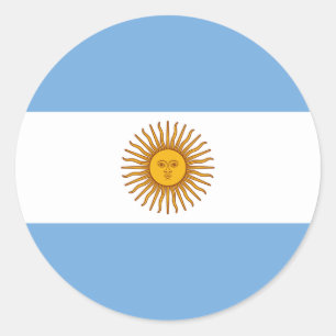 Pegatina Redonda Bandera de Argentina - Bandera de Argentina