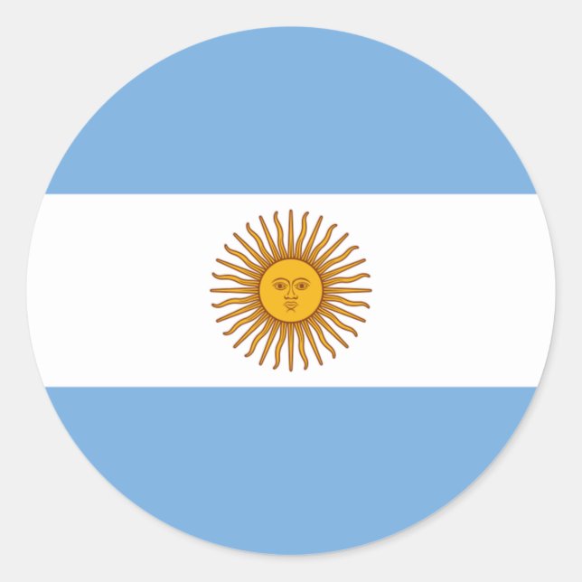 Pegatina Redonda Bandera de Argentina - Bandera de Argentina (Anverso)