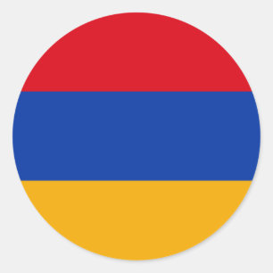 Pegatina Redonda Bandera de Armenia
