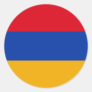 Pegatina Redonda Bandera de Armenia
