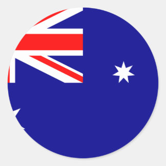 Pegatina Redonda Bandera de Australia