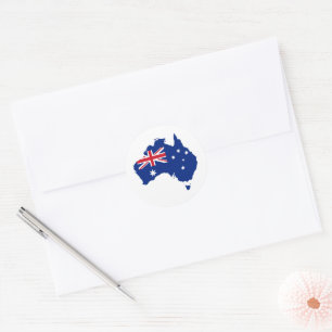 Pegatina Redonda Bandera de Australia