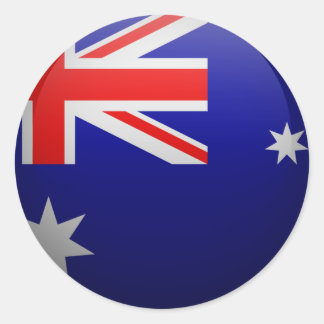 Pegatina Redonda Bandera de Australia