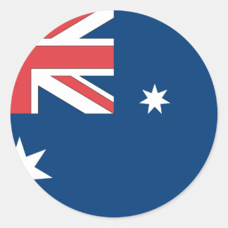 Pegatina Redonda Bandera de Australia
