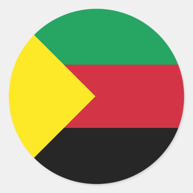 Pegatina Redonda Bandera de Azawad (Anverso)