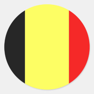 Pegatina Redonda Bandera de Bélgica