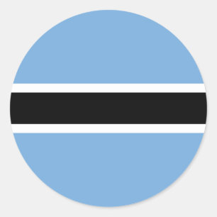 Pegatina Redonda Bandera de Botswana