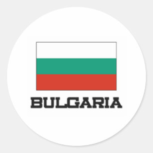 Pegatina Redonda Bandera de Bulgaria