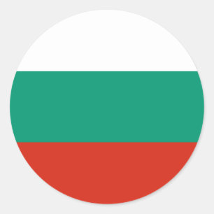 Pegatina Redonda Bandera de Bulgaria