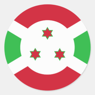 Pegatina Redonda Bandera de Burundi