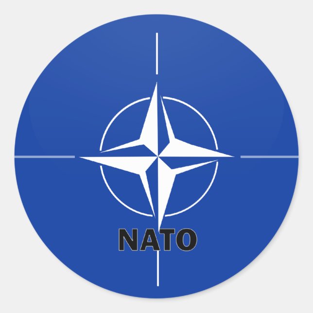 Pegatina Redonda Bandera de calidad de la Nato Roundel (Anverso)