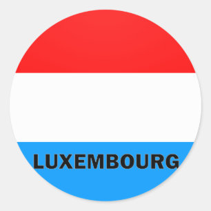Pegatina Redonda Bandera de calidad de Roundel de Luxemburgo