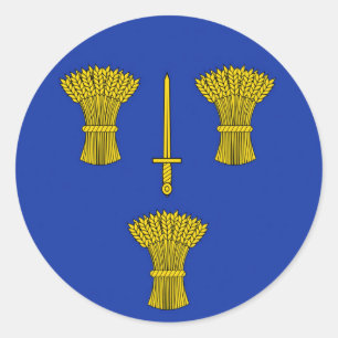 Pegatina Redonda Bandera de Cheshire