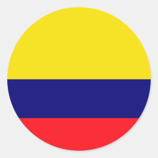 Pegatina Redonda Bandera de Colombia