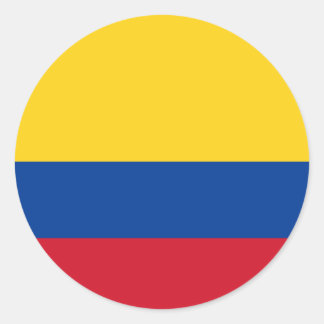 Pegatina Redonda Bandera de Colombia
