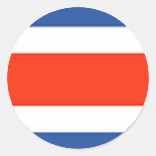 Pegatina Redonda Bandera de Costa Rica