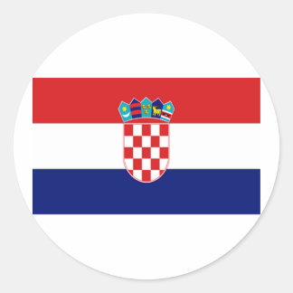 Pegatina Redonda Bandera de Croacia