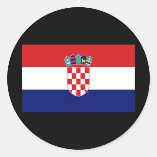 Pegatina Redonda Bandera de Croacia