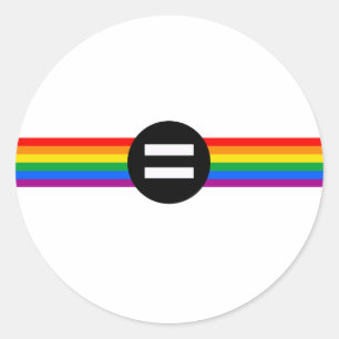 Pegatina Redonda Bandera de Derechos Gay
