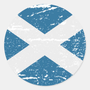 PEGATINA REDONDA BANDERA DE ESCOCIA
