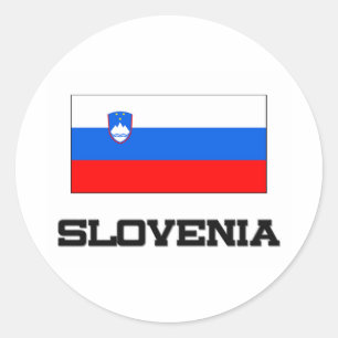 Pegatina Redonda Bandera de Eslovenia