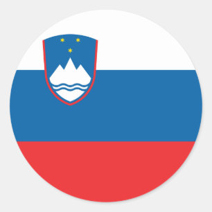 Pegatina Redonda Bandera de Eslovenia