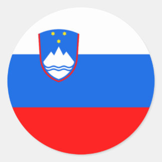 Pegatina Redonda Bandera de Eslovenia