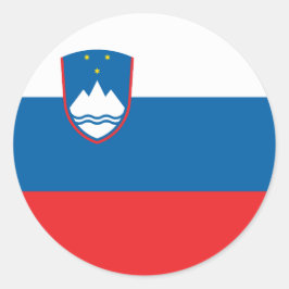 Pegatina Redonda Bandera de Eslovenia