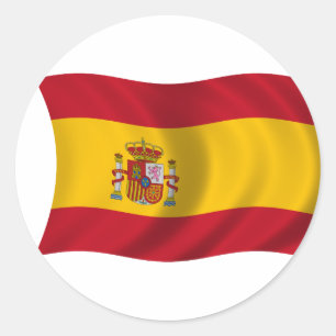 Pegatina Redonda Bandera de España
