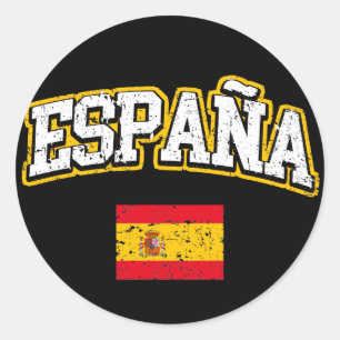 Pegatina Redonda Bandera de España