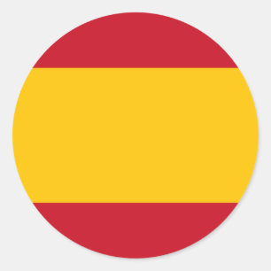 Pegatina Redonda Bandera de España, Bandera de España, Bandera Es