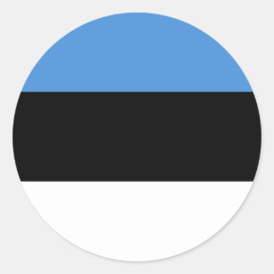 Pegatina Redonda Bandera de Estonia