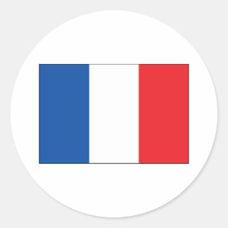 Pegatina Redonda Bandera de Francia