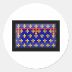 Pegatina Redonda Bandera de Francia-Artois