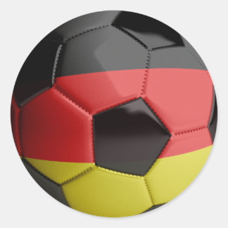 Pegatina Redonda Bandera de fútbol de Alemania