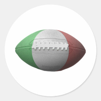 Pegatina Redonda Bandera de fútbol de Italia
