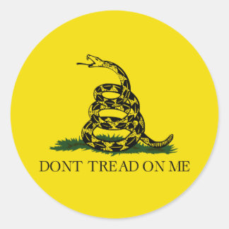 Pegatina Redonda Bandera de Gadsden