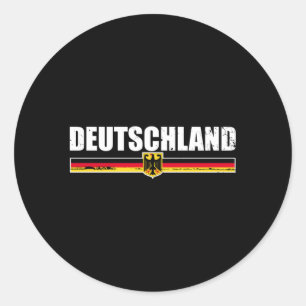 Pegatina Redonda Bandera de Gery Deutschland Proud Ger