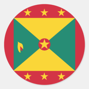 Pegatina Redonda Bandera de Granada
