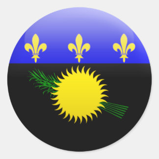 Pegatina Redonda Bandera de Guadalupe