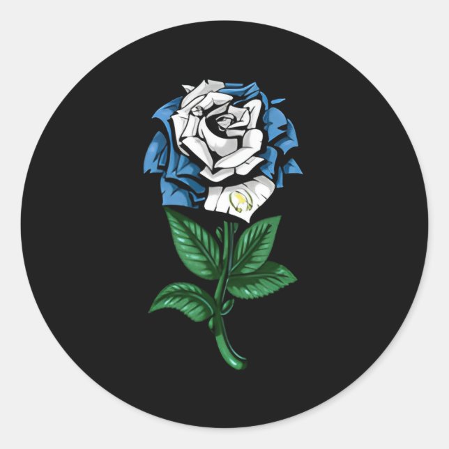 Pegatina Redonda Bandera de Guatemala Guatemala (Anverso)