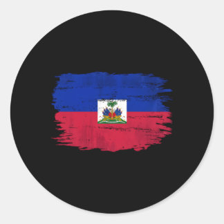 Pegatina Redonda Bandera De Haití Para Haití