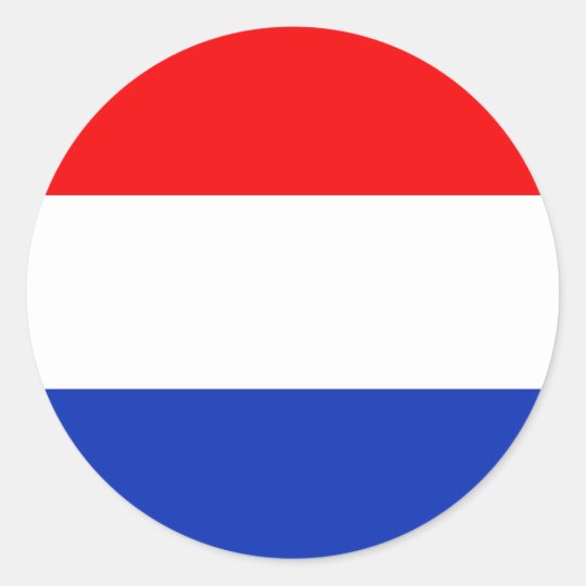 Pegatina Redonda Bandera de Holanda Zazzle.es