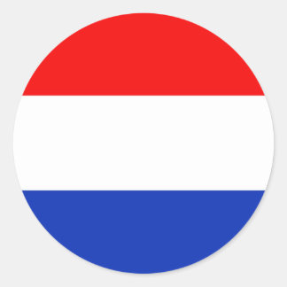 Pegatina Redonda Bandera de Holanda