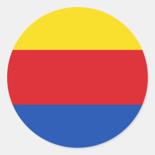 Pegatina Redonda Bandera de Holanda del Norte