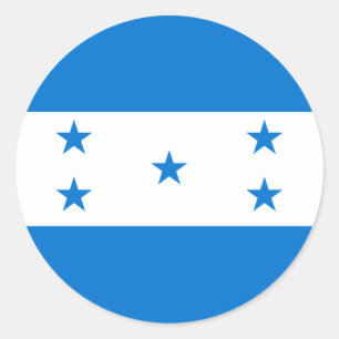 Pegatina Redonda Bandera de Honduras