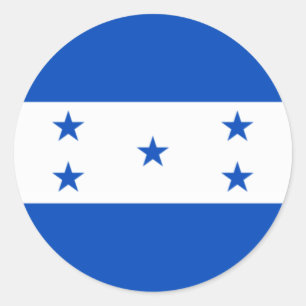 Pegatina Redonda Bandera de Honduras