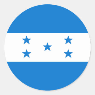 Pegatina Redonda Bandera de Honduras